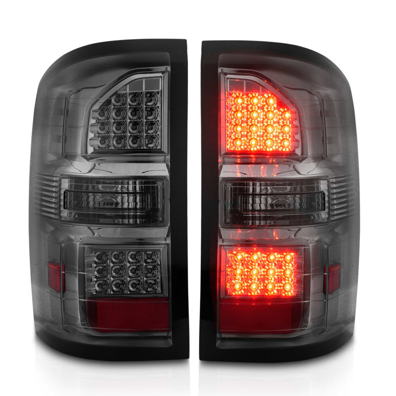 ANZO 2014-2018 GMC Sierra LED Tail Lights Black Housing Smoke - 311398-C-Dub Tech