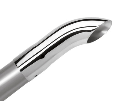 Borla Universal Polished Tip Single Round Turndown/Turnout (inlet 2 1/2in. - 20110