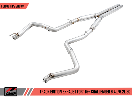 AWE Tuning 2015+ Dodge Challenger 6.4L/6.2L Supercharged Track Edition Exhaust - 3015-11050-C-Dub Tech