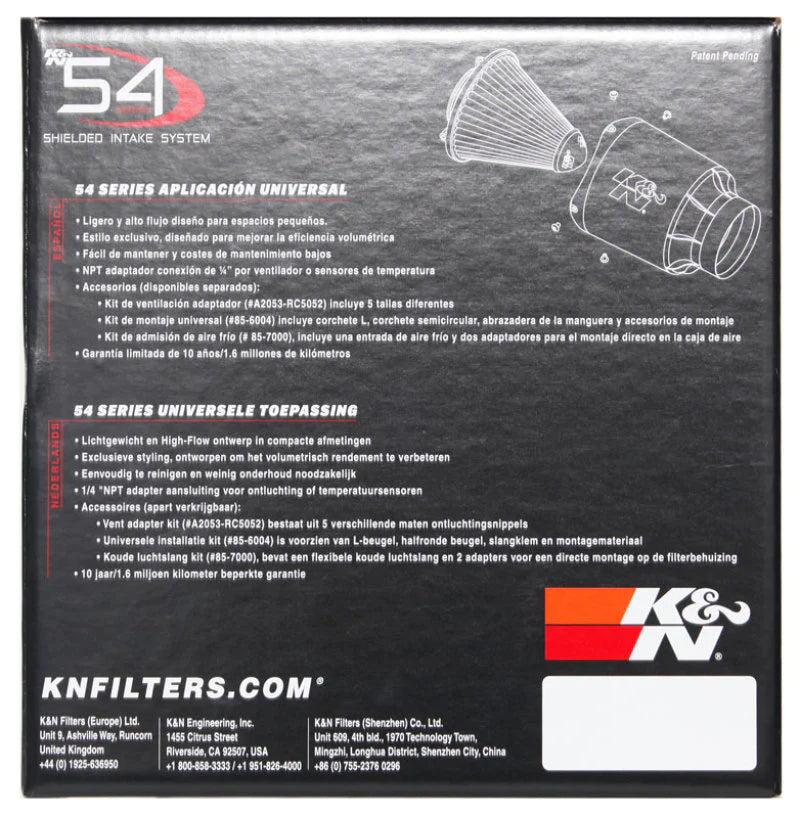 K&N Orion Universal Air Cleaner Assembly - 54-5000