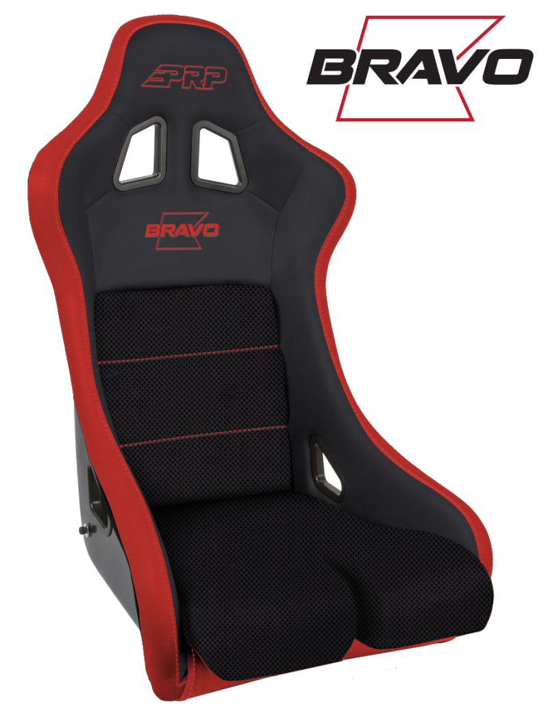 PRP Bravo Composite Seat- Black/Red (PRP Red Outline/Bravo Red- Red - A4502-237