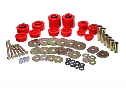 Energy Suspension 80-96 Ford F-150/250/350 Red Body Mount Set Includes - 4.4123R