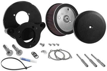 K&N Street Metal Intake System Hammer Black for Harley Davidson - RK-3945B