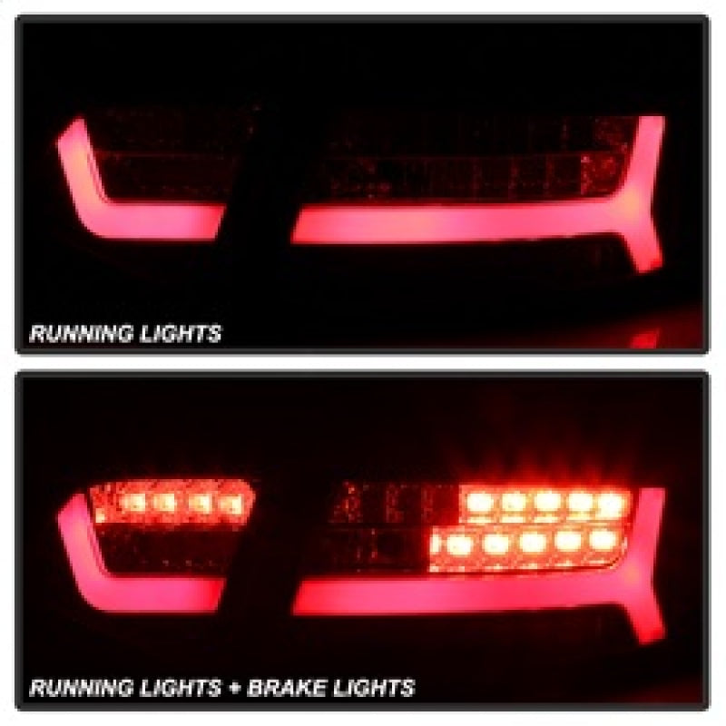 Spyder 09-12 Audi A6 LED Tail Lights - Red Clear - 5085191