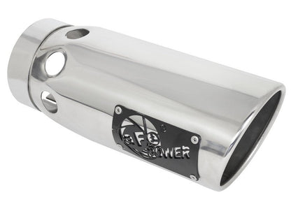 aFe Large Bore-HD 4in 409SS DPF-Back Exhaust System w/Polished Tips - 49-44126-P