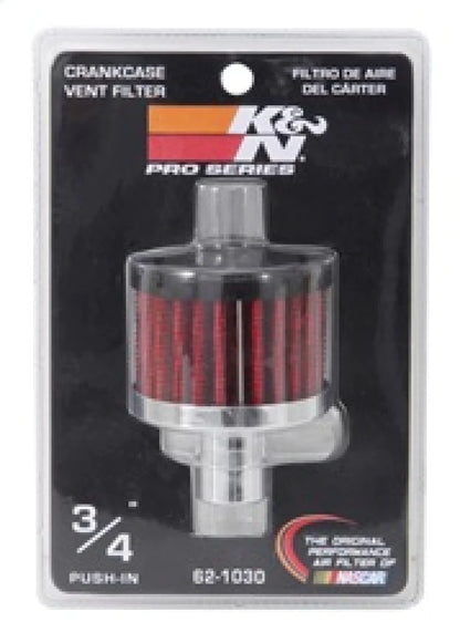 K&N Steel Base Crankcase Vent Filter .75in Vent OD x - 62-1030