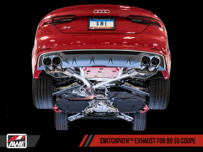 AWE Tuning Audi B9 S5 Coupe SwitchPath Exhaust w/ Chrome - 3025-42038-C-Dub Tech