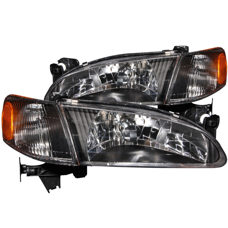 ANZO 1998-2000 Toyota Corolla Crystal Headlights Black - 121131-C-Dub Tech