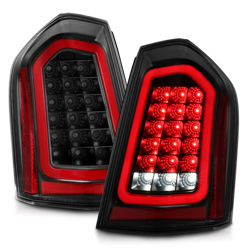 ANZO 11-14 Chrysler 300 LED Taillights Black w/ Sequential - 321343-C-Dub Tech