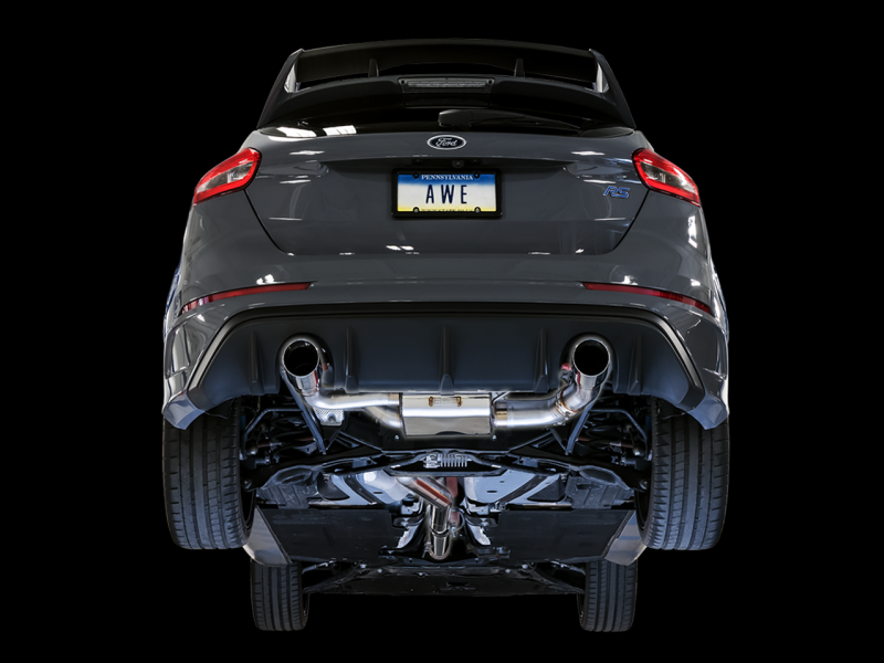 AWE Tuning Ford Focus RS SwitchPath Cat-back Exhaust - Chrome - 3025-32024-C-Dub Tech
