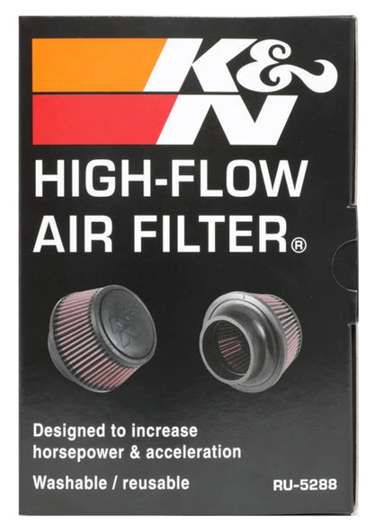 K&N Universal Round Clamp-On Air Filter 3in Flange ID x - RU-5288