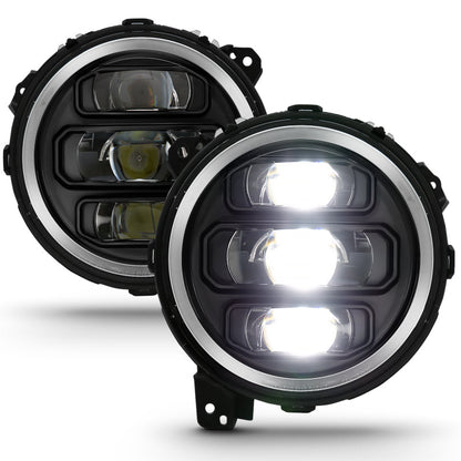 ANZO 2018-2019 Jeep Wrangler Full Led ProjectorH.L Black - 111466