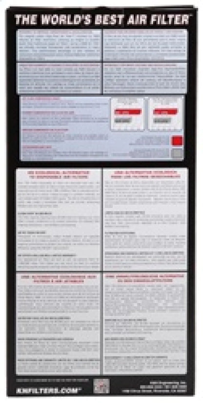 K&N Replacement Panel Air Filter for Renault 04-13 Modus/04-14 Twingo/Clio/09-12 - 33-2925
