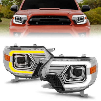 ANZO 12-15 Toyota Tacoma Projector Headlights - w/ Light Bar - 111557-C-Dub Tech