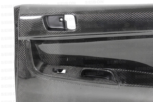 Seibon 08-12 Mitsubishi Evo Carbon Fiber Rear Door Panels - DP0809MITEVOX-R