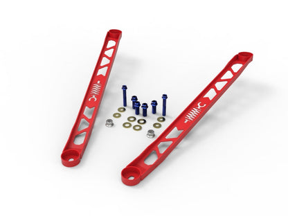 aFe CONTROL 304 Stainless Steel Front Suspension Strut Brace Red - 450-721003-R-C-Dub Tech