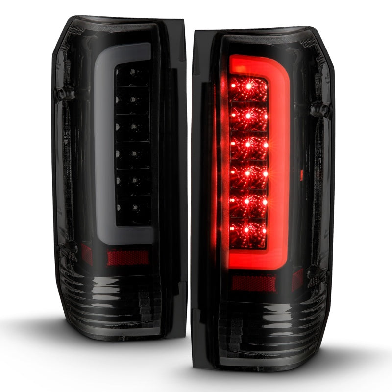 ANZO 1987-1996 Ford F-150 LED Taillights Black Housing Smoke Lens - 311351-C-Dub Tech