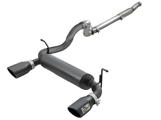 aFe Rebel Series 409 Stainless Steel Cat-Back Exhaust 18-21 Jeep - 49-48096-B