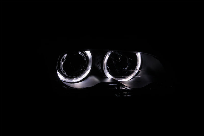 ANZO 1999-2001 BMW 3 Series E46 Projector Headlights w/ Halo - 121013-C-Dub Tech