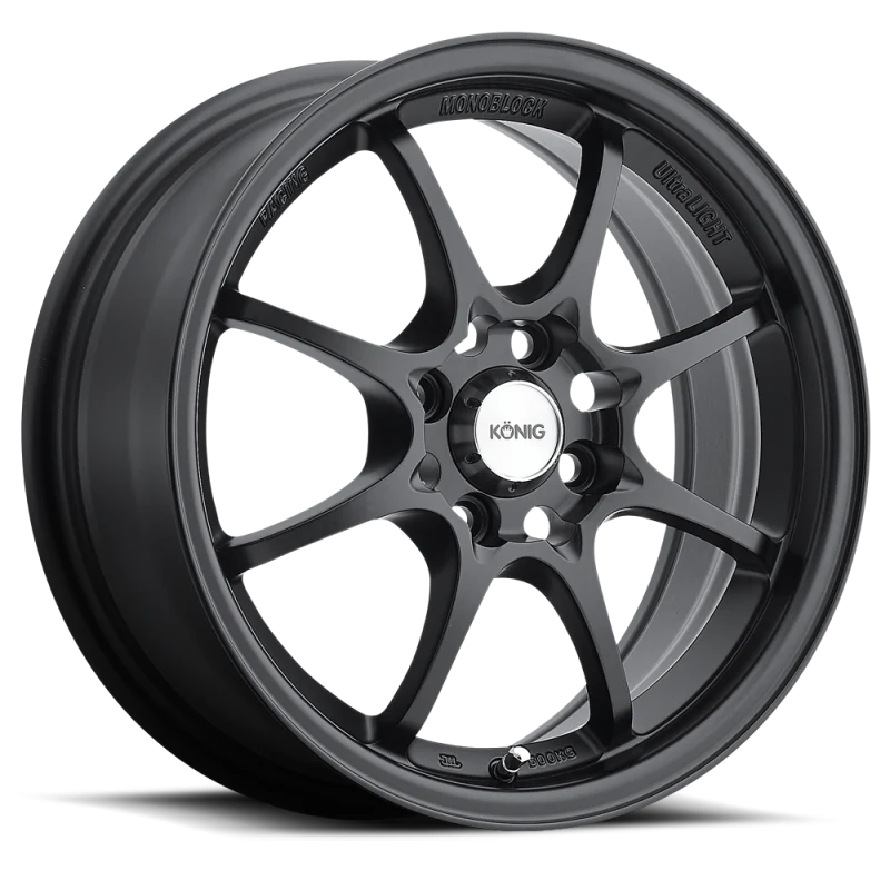 Konig Helium 15x6.5 4x100 ET40 Flat Black - HE65D04405