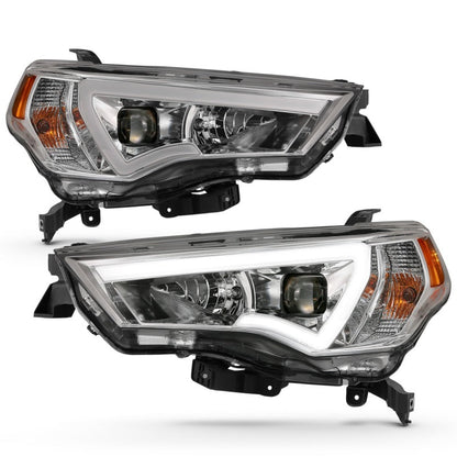 ANZO 14-18 Toyota 4 Runner Plank Style Projector Headlights Chrome - 111417