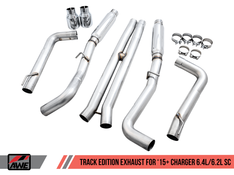 AWE Tuning 2015+ Dodge Charger 6.4L/6.2L Supercharged Track Edition Exhaust - 3015-32112-C-Dub Tech