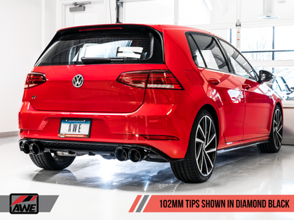 AWE Tuning Volkswagen Golf R MK7 SwitchPath Exhaust w/Diamond Black - 3025-43068-C-Dub Tech