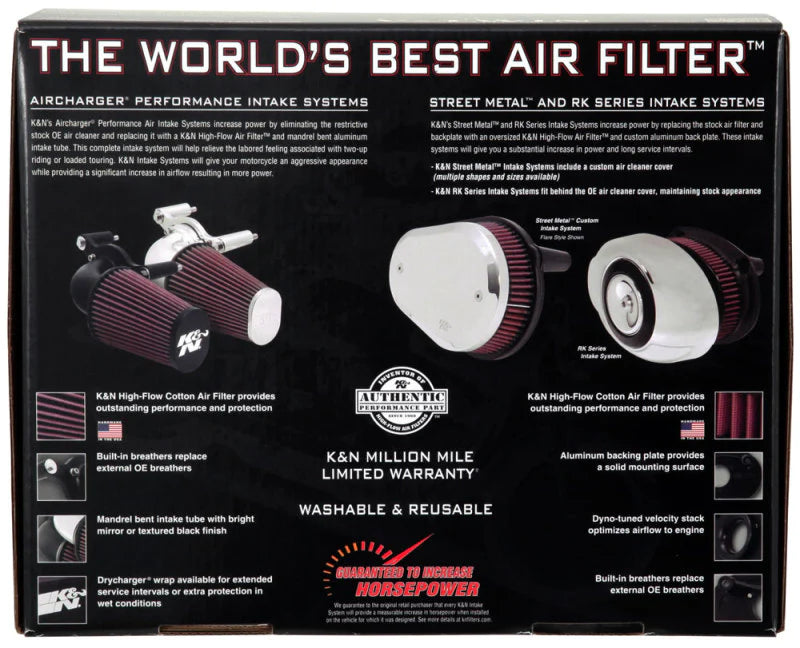 K&N 08-17 Harley Davidson Touring V-Twin Performance Intake - 57-1131