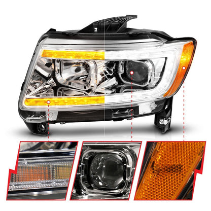 ANZO 11-13 Jeep Grand Cherokee (Factory Halogen Only) Projector Headlights - 111569-C-Dub Tech