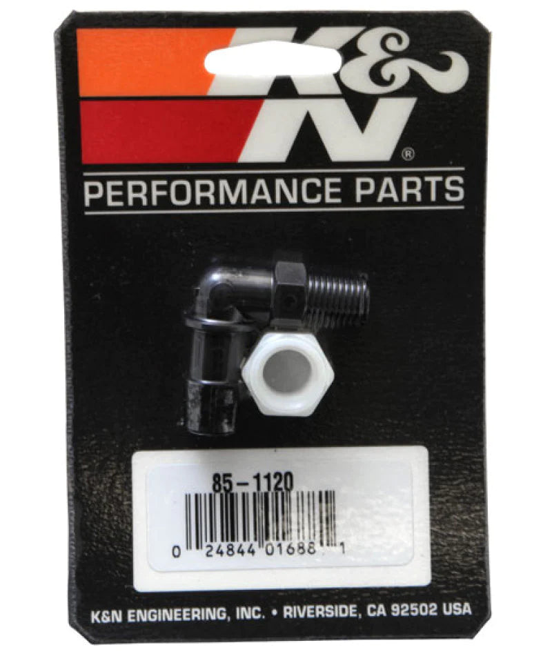 K&N Air Filter Vent Kit - White - 90 Degree - 85-1120