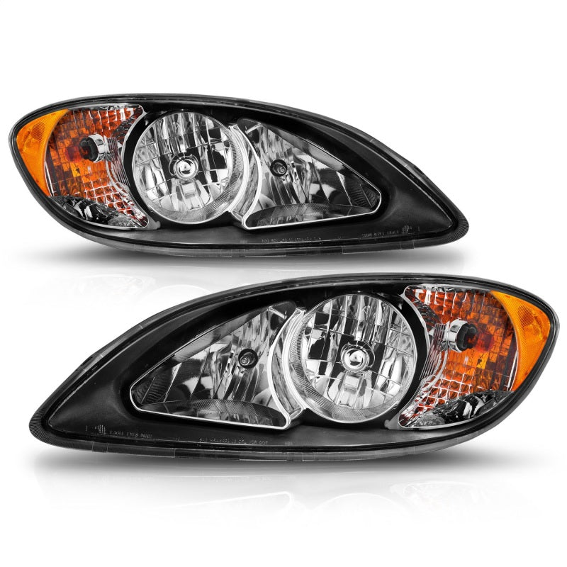 ANZO 2008-2016 International Prostar Crystal Headlights Black Housing (OE Replacement) - 131032