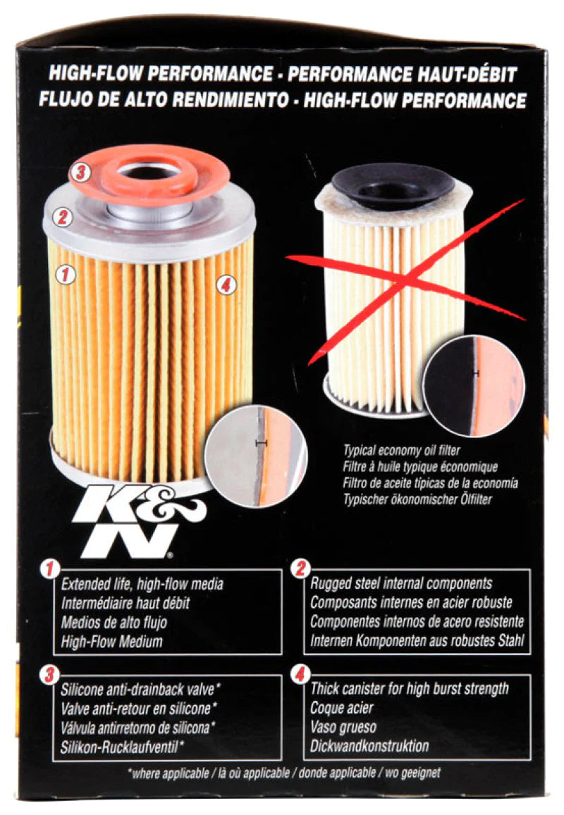 K&N Oil Filter OIL FILTER; RACING, 4-5/8inOD, 6-11/16inH - HP-5001