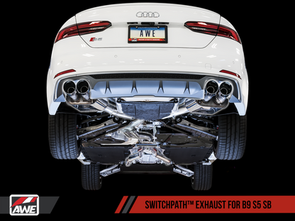 AWE Tuning Audi B9 S5 Sportback SwitchPath Exhaust - Non-Resonated - 3025-42040-C-Dub Tech