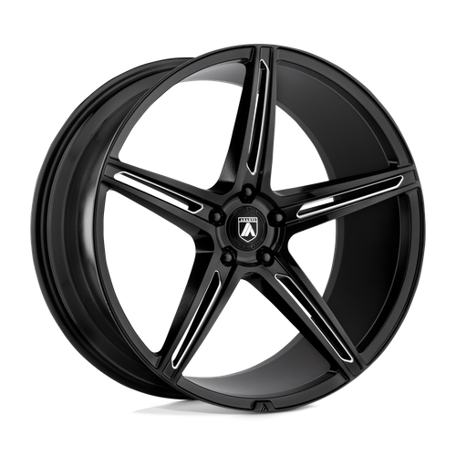 Set of 4: Asanti Abl 22 Alpha 5 Wheel, 20x8.5 +38 Offset 5x114.3, Gloss Black Milled - ABL22-20851238BK