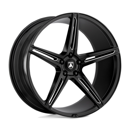 Set of 4: Asanti Abl 22 Alpha 5 Wheel, 20x8.5 +38 Offset 5x114.3, Gloss Black Milled - ABL22-20851238BK