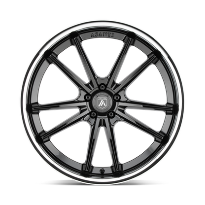 Set of 4: Asanti Abl 23 Sigma Wheel, 22x10.5 +35 Offset 5x120, Gloss Black Chrome Lip - ABL23-22055235BK