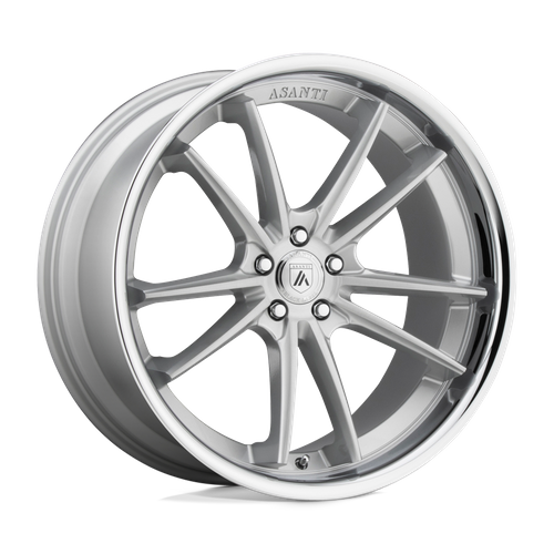 Set of 4: Asanti Abl 23 Sigma Wheel, 20x9.0 +35 Offset 5x114.3, Brushed Silver Chrome Lip - ABL23-20901235SL