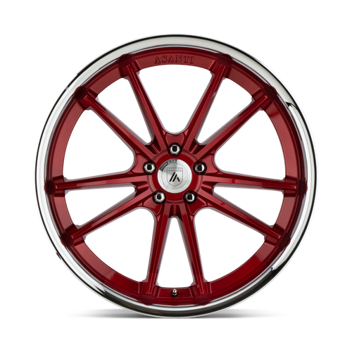 Set of 4: Asanti Abl 23 Sigma Wheel, 20x10.5 +38 Offset 5x112, Candy Red With Chrome Lip - ABL23-20055638RD