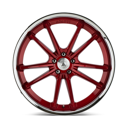 Set of 4: Asanti Abl 23 Sigma Wheel, 20x10.5 +38 Offset 5x112, Candy Red With Chrome Lip - ABL23-20055638RD