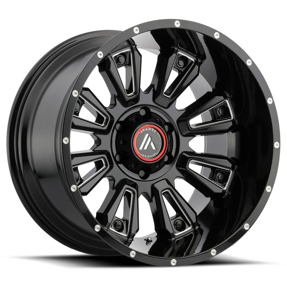 ASANTI AB808 BLACKHAWK GLOSS BLACK MILLED-C-Dub Tech