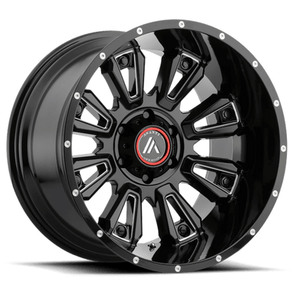 ASANTI AB808 BLACKHAWK GLOSS BLACK MILLED-C-Dub Tech