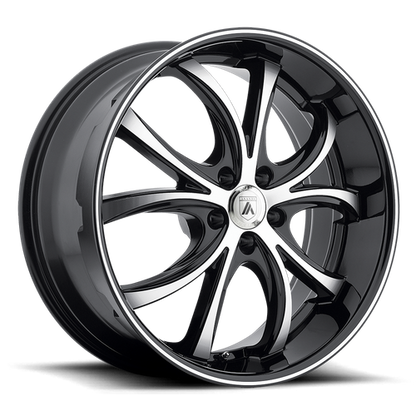 Asanti Abl 8 Elektra Wheel, 22x10.0 +20 Offset 5x115, Machined Face Black Lip - ABL8-22101520MB-C-Dub Tech