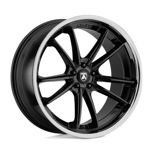 Asanti Abl 23 Sigma Wheel, 20x9.0 +25 Offset 5x112, Gloss Black Chrome Lip - ABL23-20905625BK-C-Dub Tech