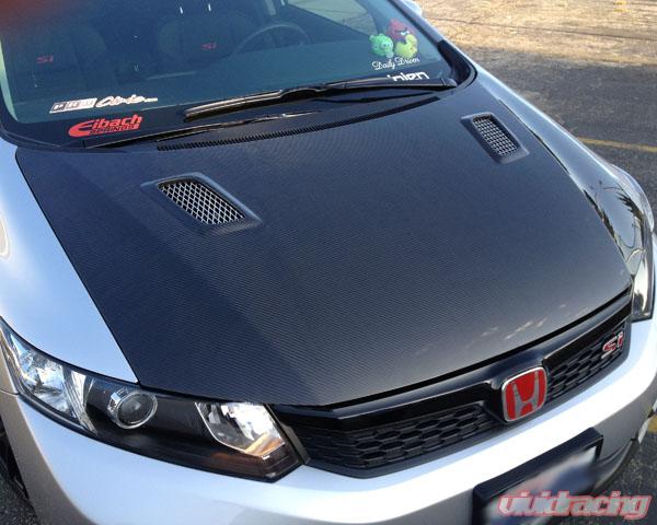 Advan Carbon M-Tech Design Carbon Fiber Hood Honda Civic Sedan 2012 ONLY-C-Dub Tech