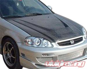 Advan Carbon Intruder Design Carbon Fiber Hood Honda Civic 1999-2000-C-Dub Tech