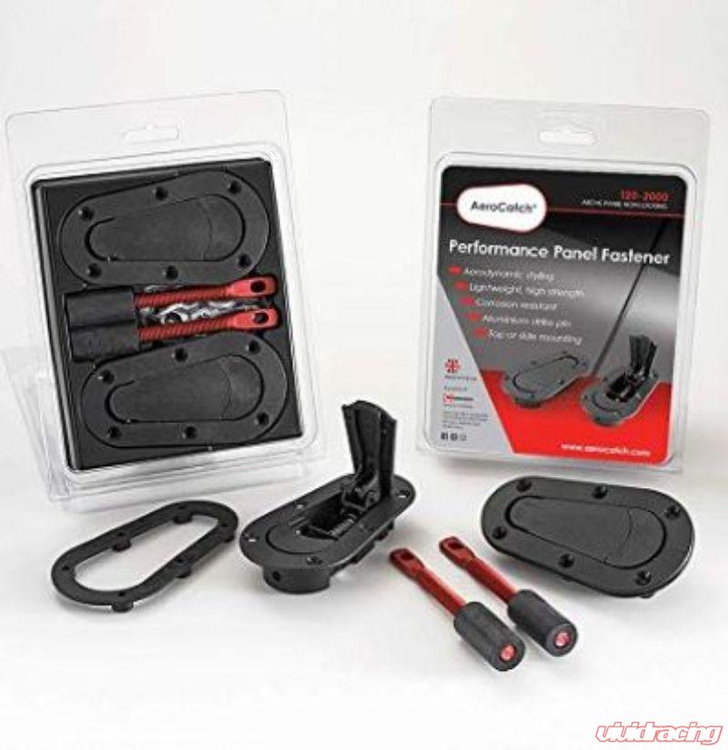 AeroCatch Black 120 Series Plus Flush Above Panel Hood Fastners No Security Lock-C-Dub Tech