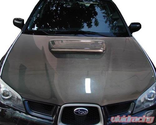 Advan Carbon STi Design Carbon Fiber Hood with Scoop Subaru WRX 2006-2007