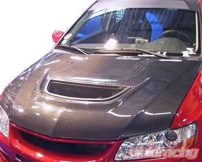 Advan Carbon OEM Style Carbon Fiber Hood Mitsubishi Evolution VII / VIII / IX 2002-2007