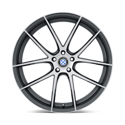 Set of 4: Beyern Ritz Wheel, 17x9.0 +25 Offset 5x120, Gloss Gunmetal W/ Brushed Face - 1790BFT255120G74