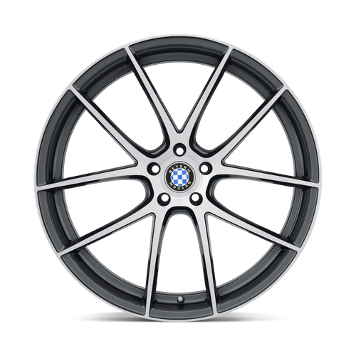 Set of 4: Beyern Ritz Wheel, 18x9.5 +40 Offset 5x112, Gloss Gunmetal W/ Brushed Face - 1895BFT405112G66